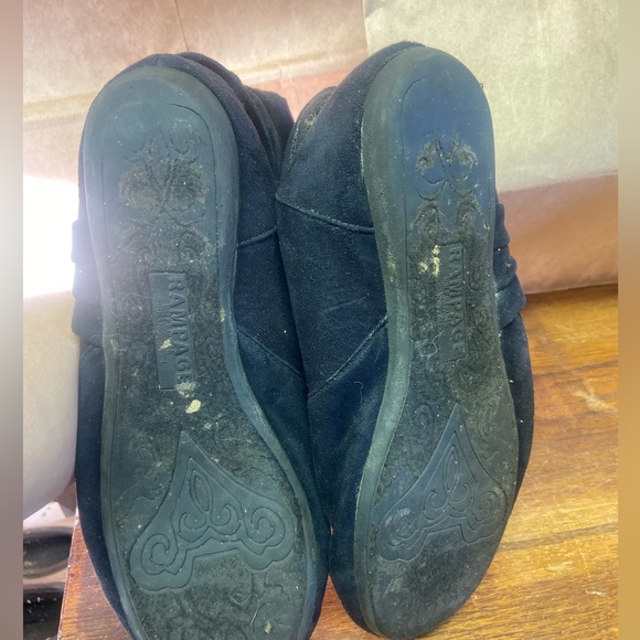 Rampage Brie black flat pullon bow booties women’s 8 m - Picture 3 of 6